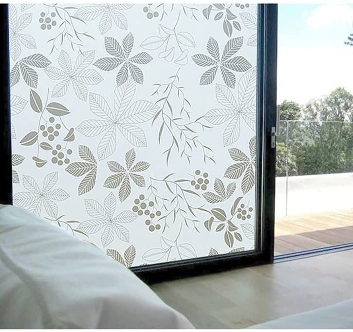 Flower Design Self-Adhesive Privacy Glass/Window Film - 45x200 cm