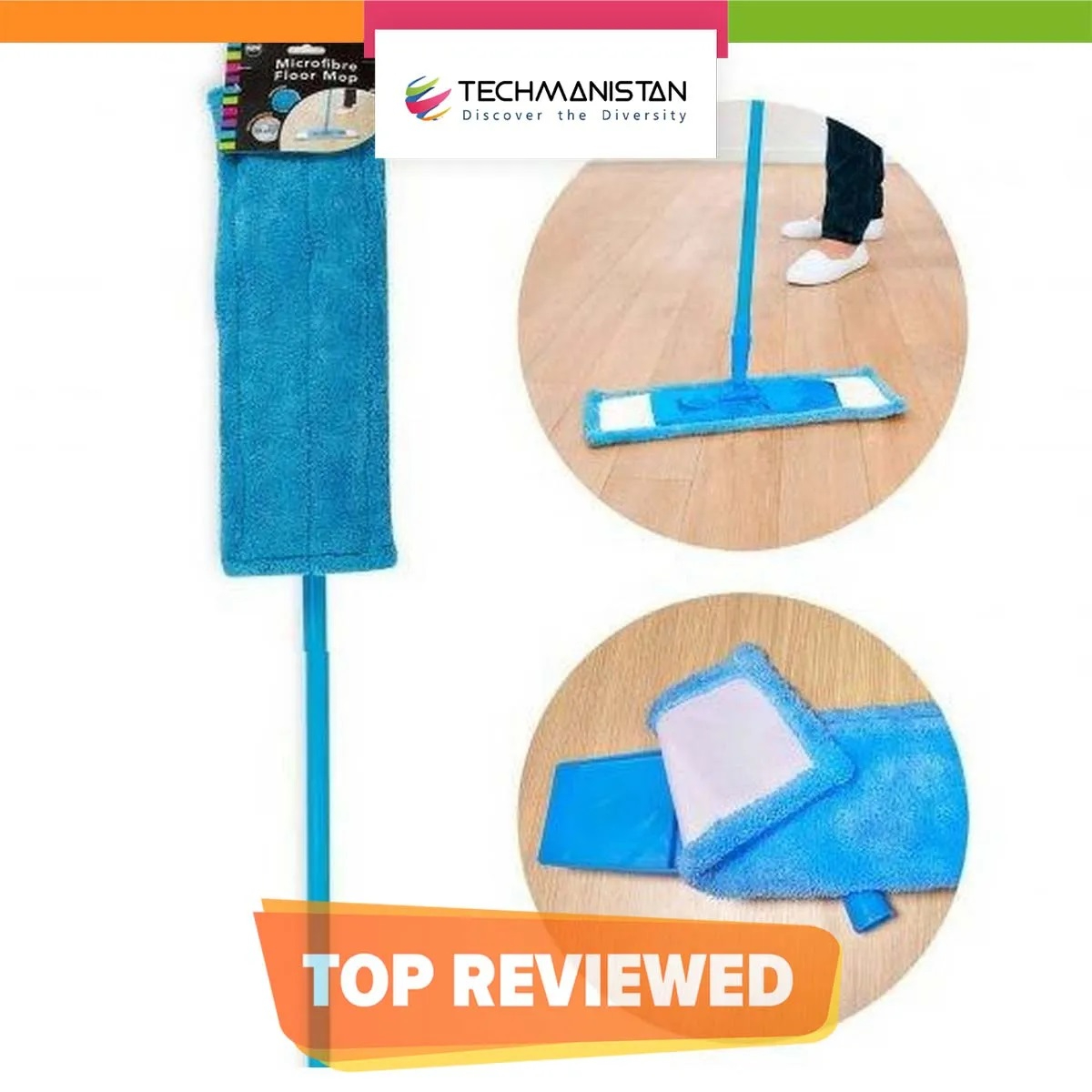 Wash & Clean Microfiber Multicolor Mop for Wall and Floor