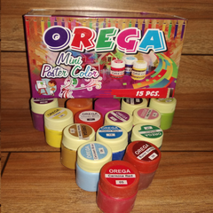 1 box of 15 Orega Poster Color / Colors - 15 different shades bottles 15cc / Ore