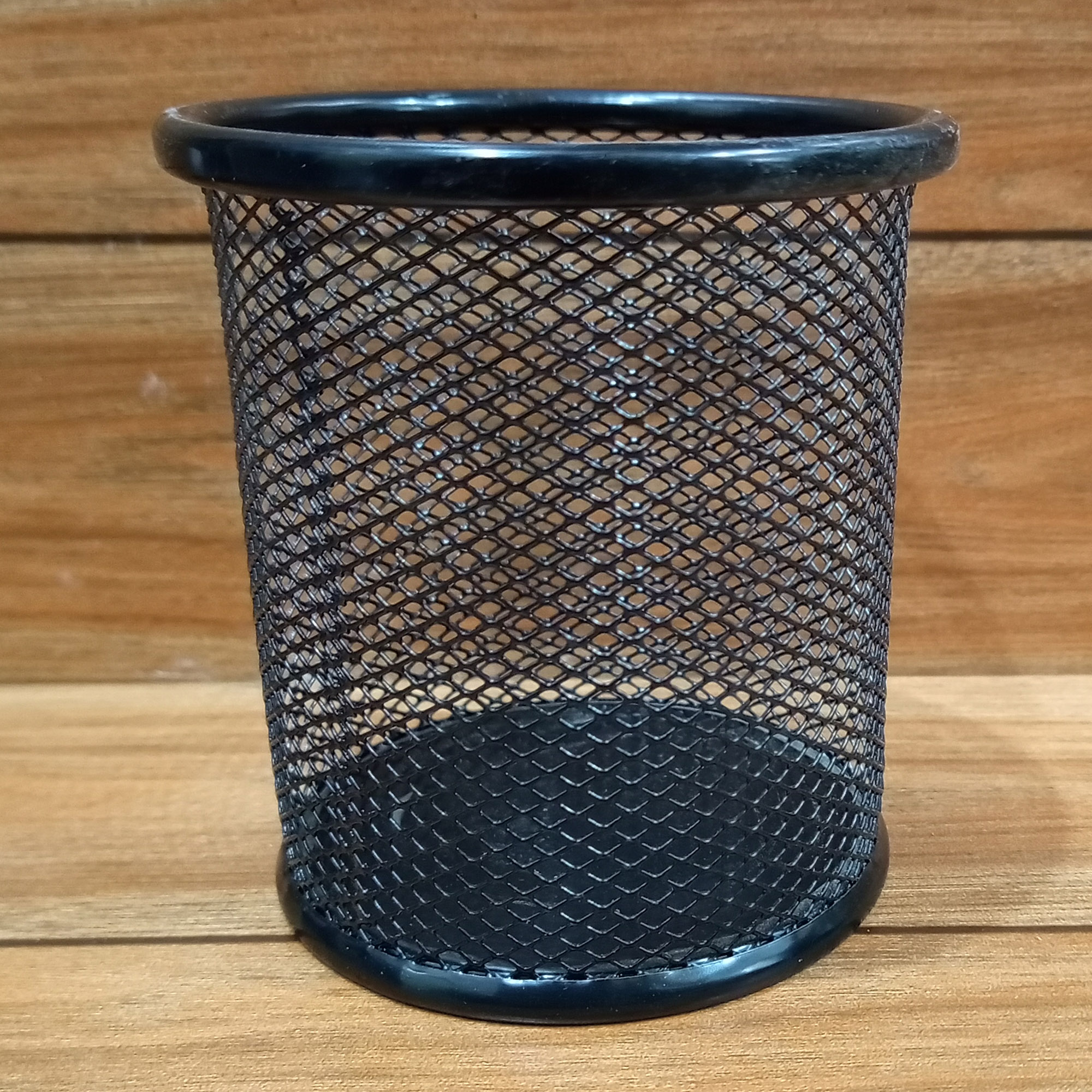 Metal Mesh Pen Container Pen Pencil Holder Organizer Cosmetic Round Pen Stand Ho