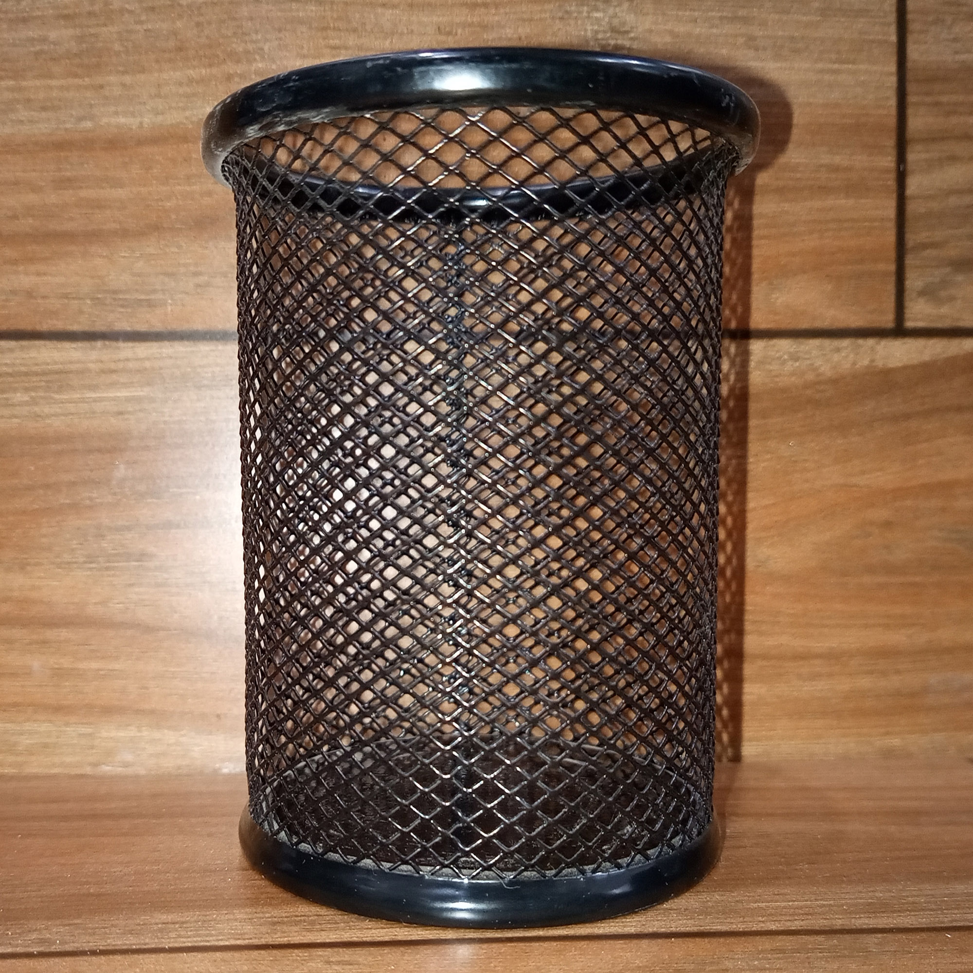 Metal Mesh Pen Container Pen Pencil Holder Organizer Cosmetic Round Pen Stand Ho