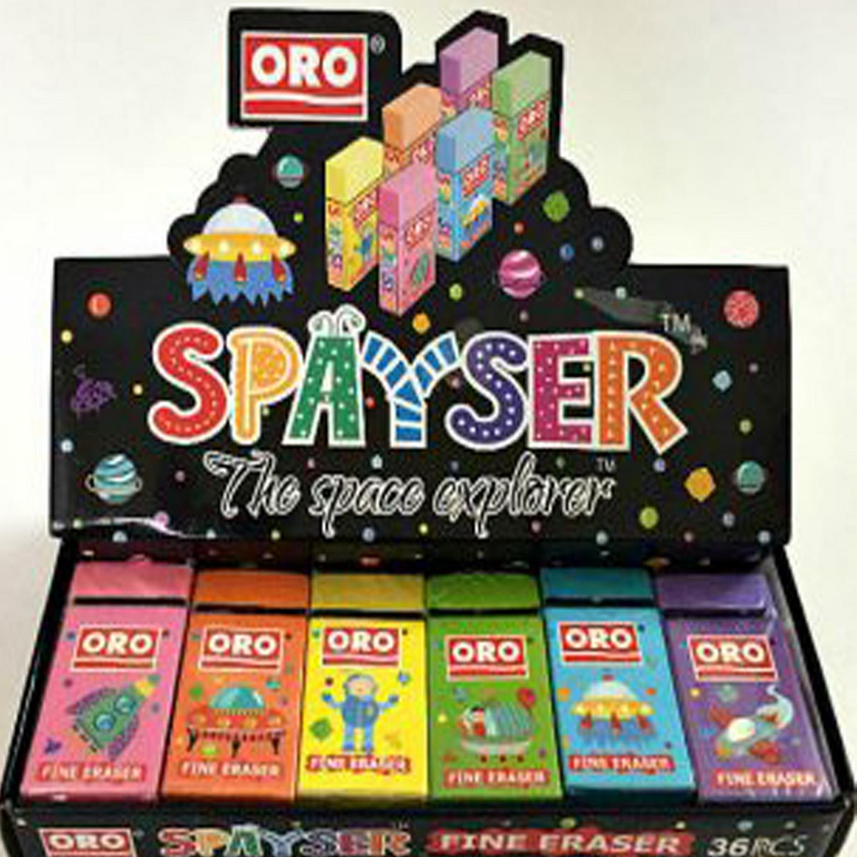 Oro Eraser / ORO Spayser Eraser Art # O-2013 (36 PCS)