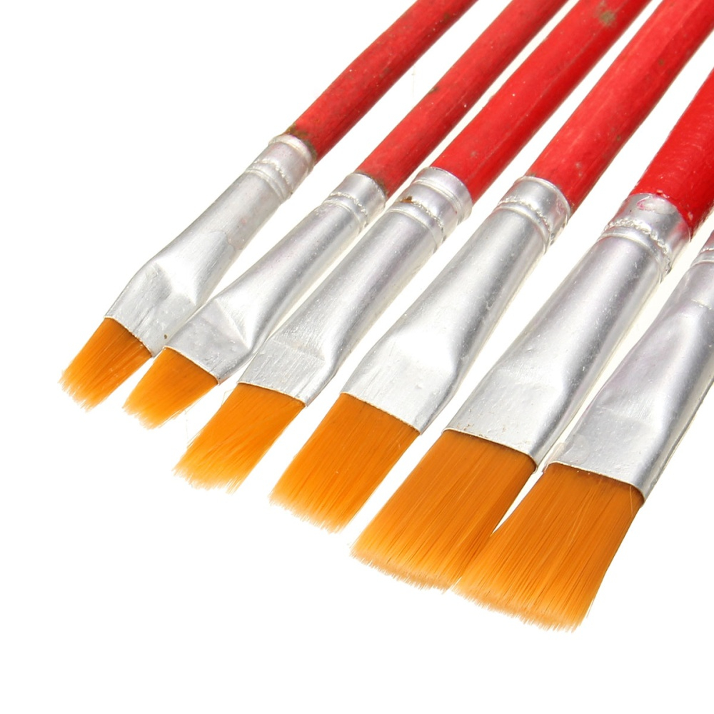 Artistic Paint Brush / Flat Brush / Imported Paint Brush (6 Pc Set) Art # SS -6p