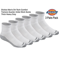 Dickies Men's Dri-tech Moisture Control 3 Pairs No Show Socks