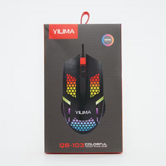 Colorful RGB Light Wired Gaming Mouse QS-103 Yilima