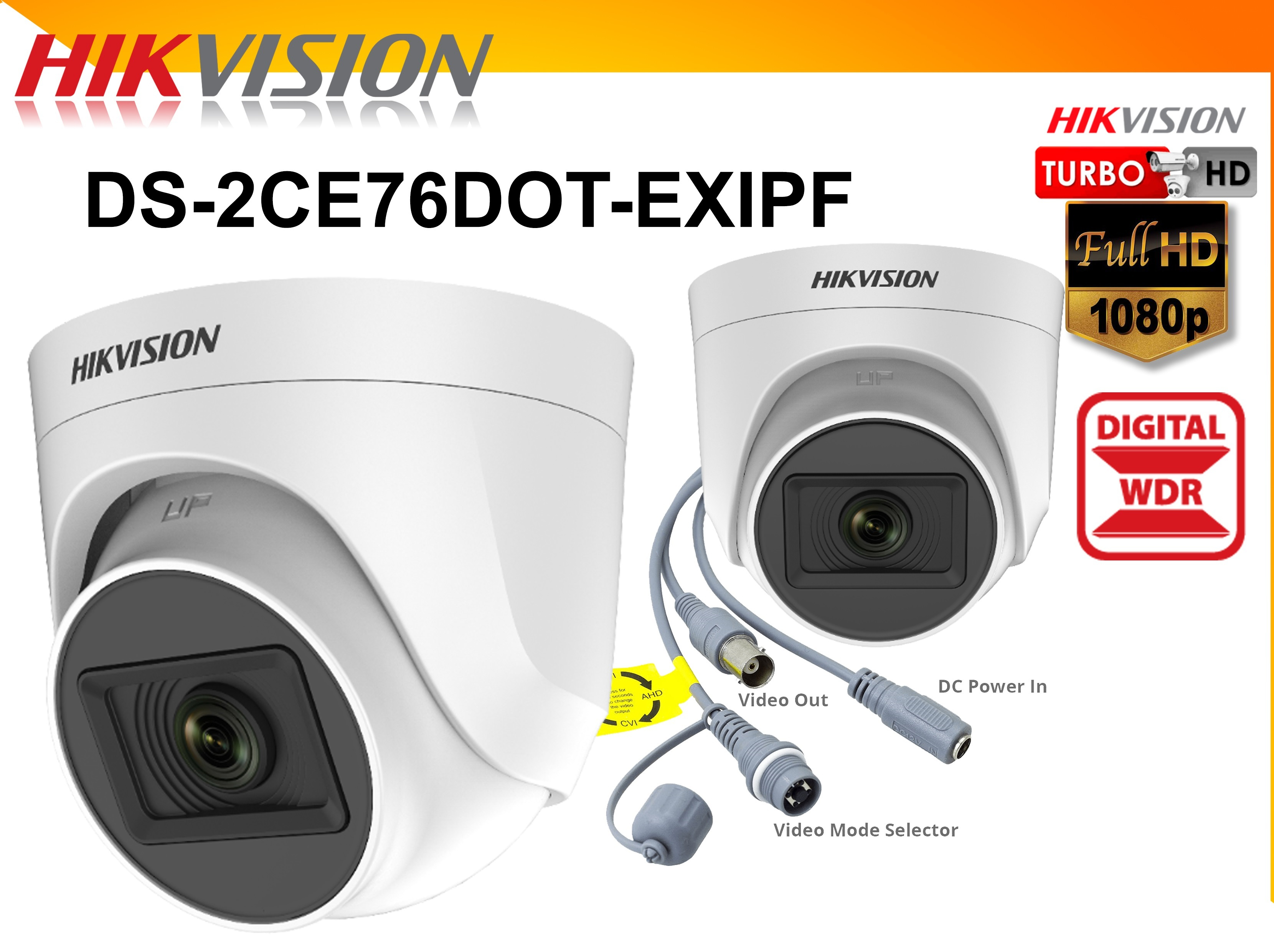 Hikvision 2 MP Indoor Fixed Turret Camera Dome Camrea DS-2CE76D0T-EXIPF