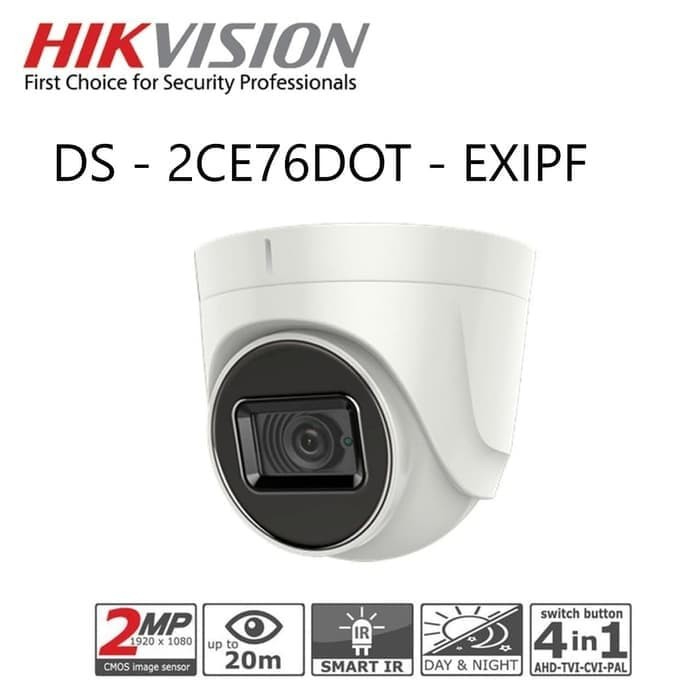 Hikvision 2 MP Indoor Fixed Turret Camera Dome Camrea DS-2CE76D0T-EXIPF