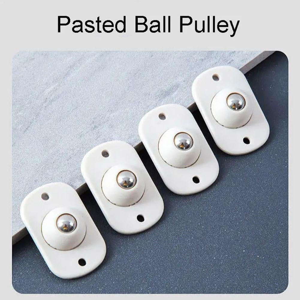 Pack of 4 - Adhesive Pulley 360° Stainless Steel Caster Universal Furniture Stor