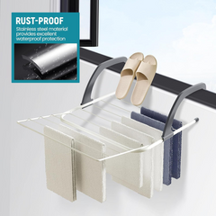 Foldable Clothes Hanger/Airer, Radiator Drying Rack, Extendable Clothes Rail 9 B