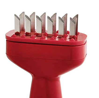 Mini Meat Tenderizer Spring-loaded Meat Tenderizer Meat Chopper w/ 12 Sharp Stai