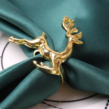 Deer Metal Napkin Rings for Wedding Decoration, Napkin Holder For Hotels & Resta