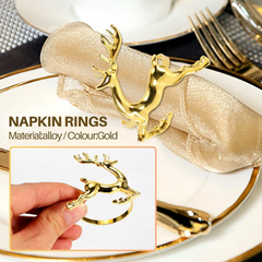 Deer Metal Napkin Rings for Wedding Decoration, Napkin Holder For Hotels & Resta