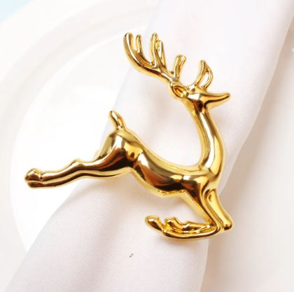 Deer Metal Napkin Rings for Wedding Decoration, Napkin Holder For Hotels & Resta