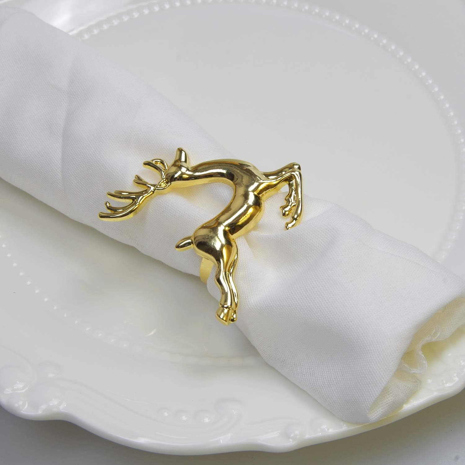 Deer Metal Napkin Rings for Wedding Decoration, Napkin Holder For Hotels & Resta