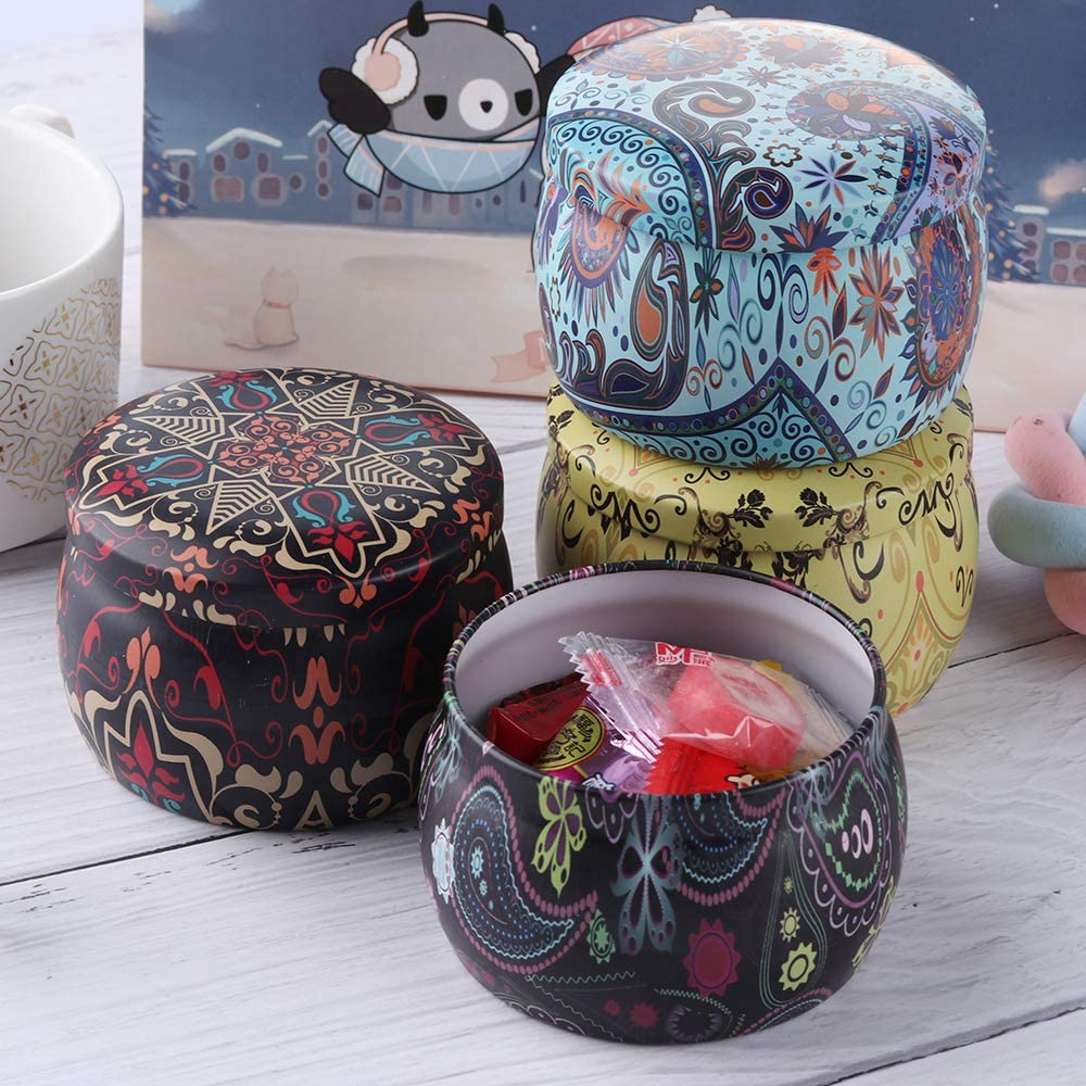 Multipurposed Drum Pot Shaped Metal Pill Sugar Trinket Tea Pot Tin Sealed Jar Ca