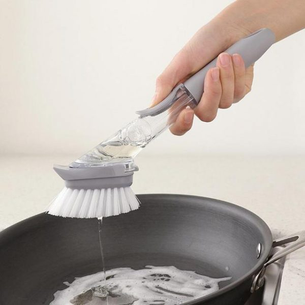 Decontamination Wok Brush Kitchen Pot Cleaning Brush with Changeable Cleanings H