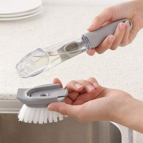 Decontamination Wok Brush Kitchen Pot Cleaning Brush with Changeable Cleanings H