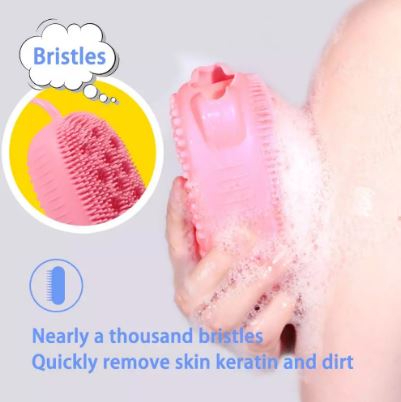 Silicon Bath Body Brush, Exfoliating Body Scrub Brush, 2 in 1 Ultra Soft Bath