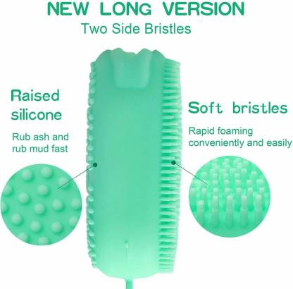 Silicon Bath Body Brush, Exfoliating Body Scrub Brush, 2 in 1 Ultra Soft Bath