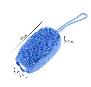 Silicon Bath Body Brush, Exfoliating Body Scrub Brush, 2 in 1 Ultra Soft Bath