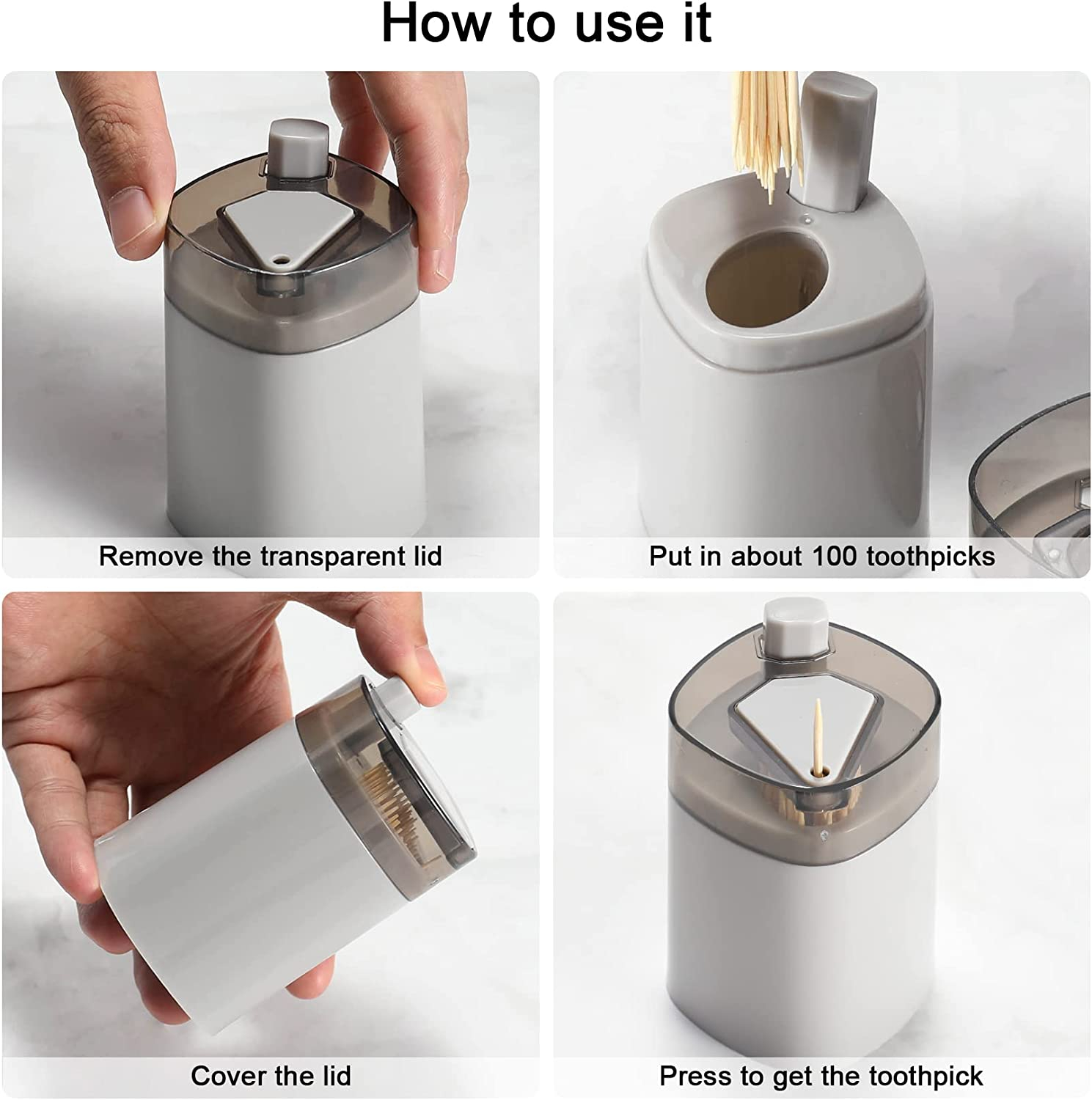 Random Color - Pop-Up Automatic Toothpick Dispenser Toothpick Holder, Toothpick