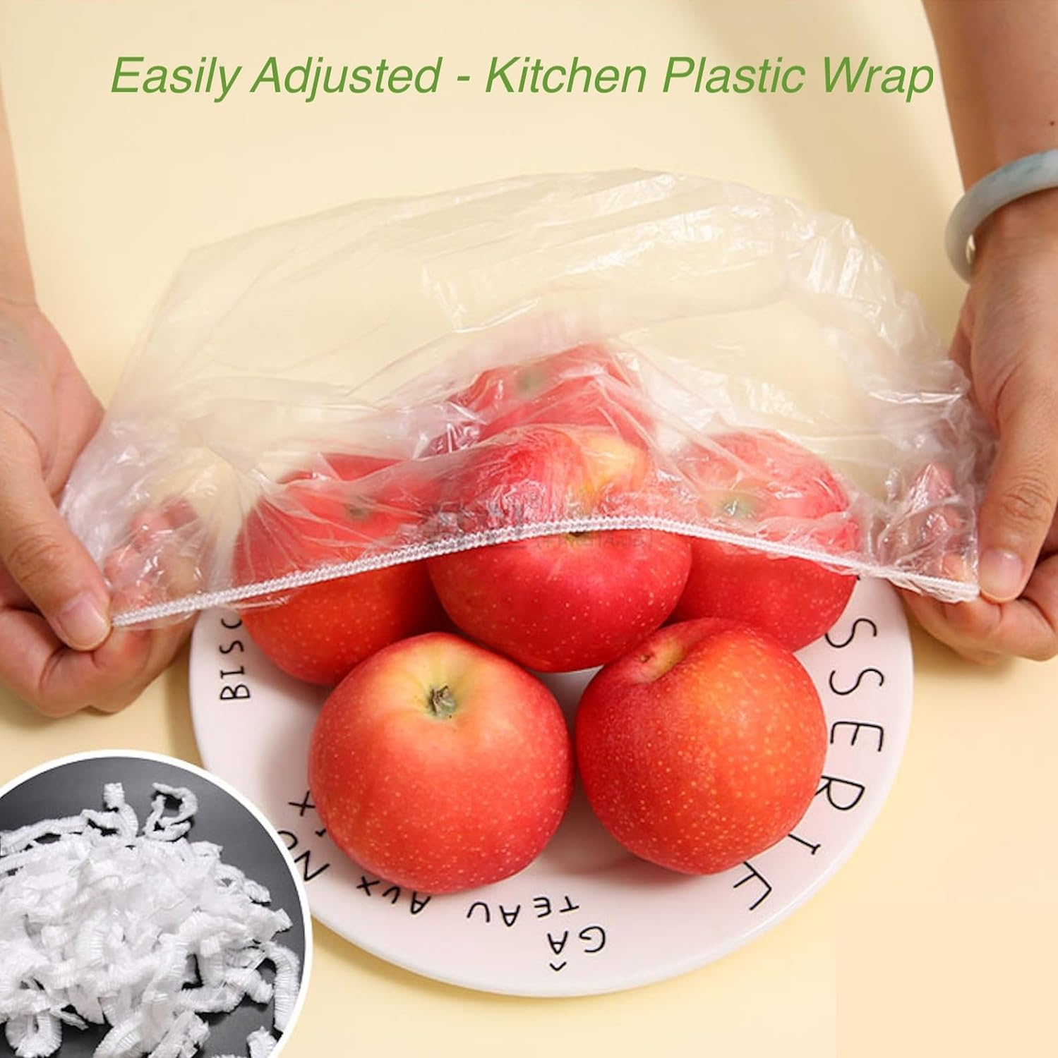 100 Piece's - Disposable Cling Film, Plastic Food Wrap, Heat Resistance Cling Fo