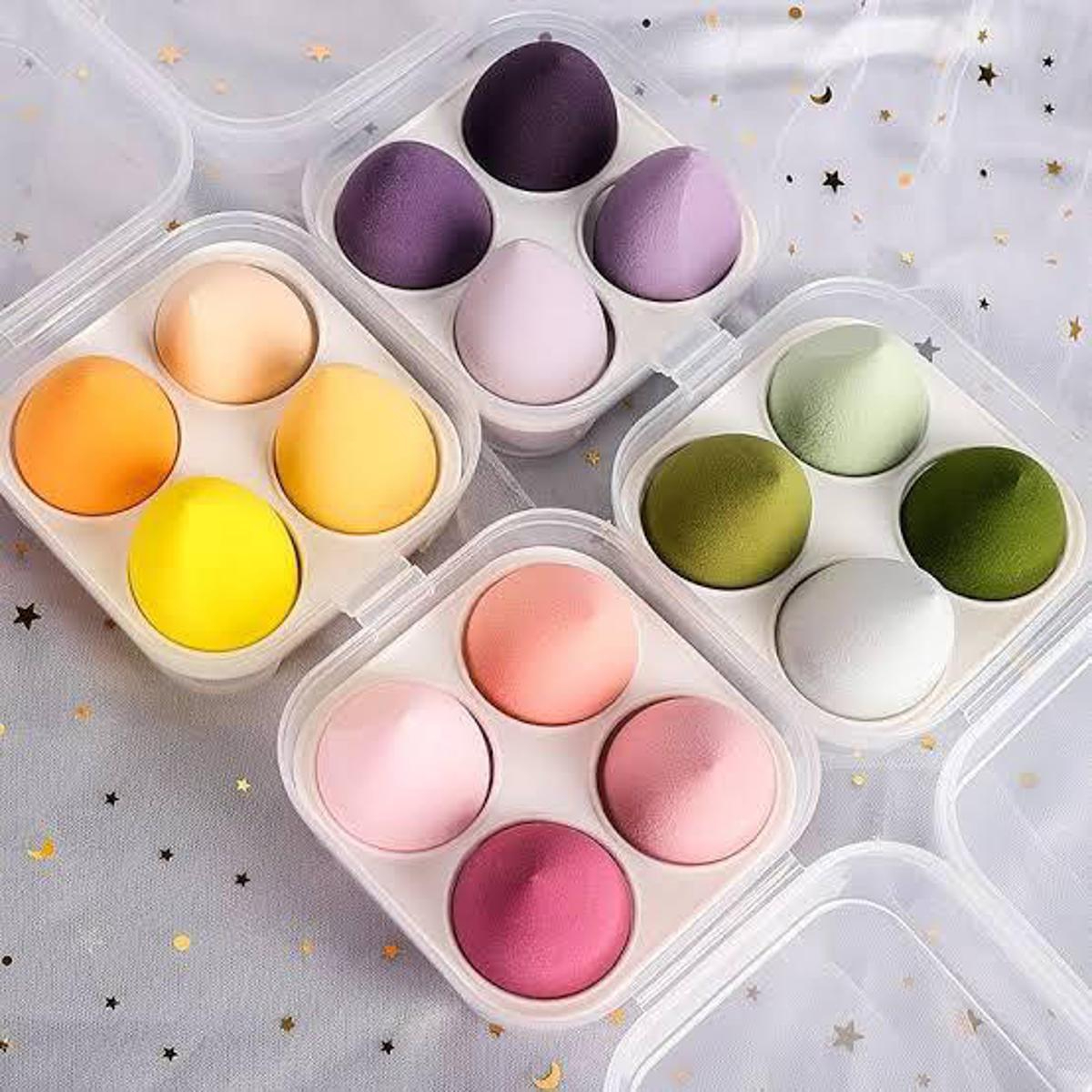 BEAUTY BLENDERS- Pack of 4 With Storage Box- Multicolors