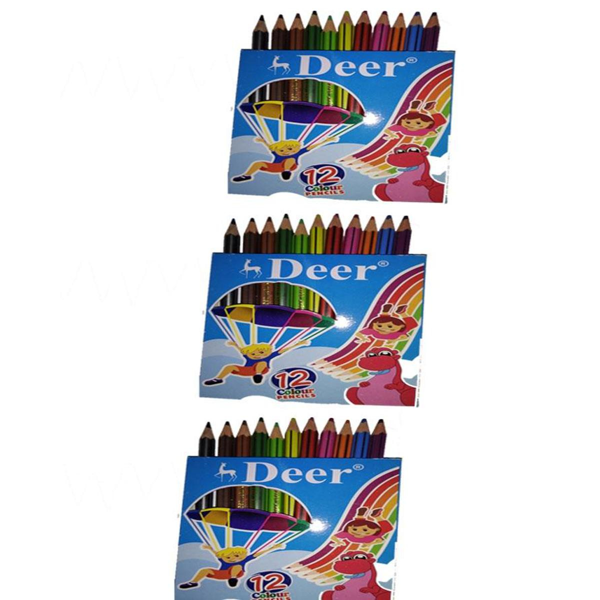 Super Sonic 12 Color Pencil Half Art# 2-12 (3 Pcs)