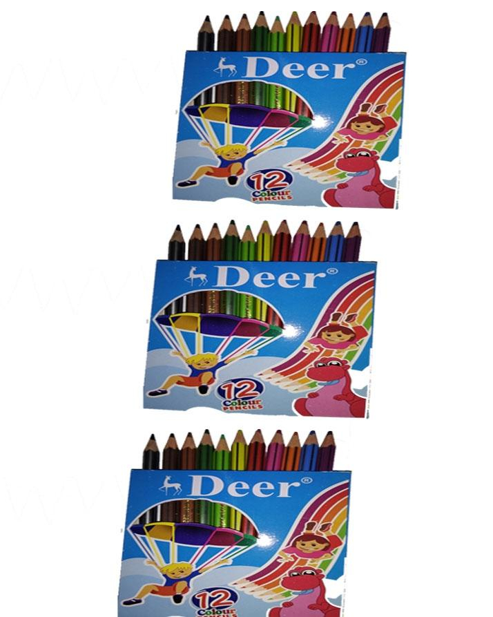 Super Sonic 12 Color Pencil Half Art# 2-12 (3 Pcs)