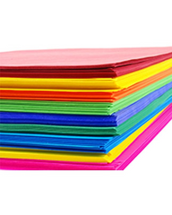 Pack of 50 Color Paper A4 Size - Multicolour