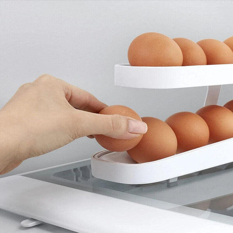 Eggs Dispenser, Egg Holder For Refrigerator, Automatically Rolling, Rolldown Egg