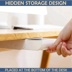 Multifunctional Self-Adhesive Retractable Under The Table Mini Hidden Drawer Org