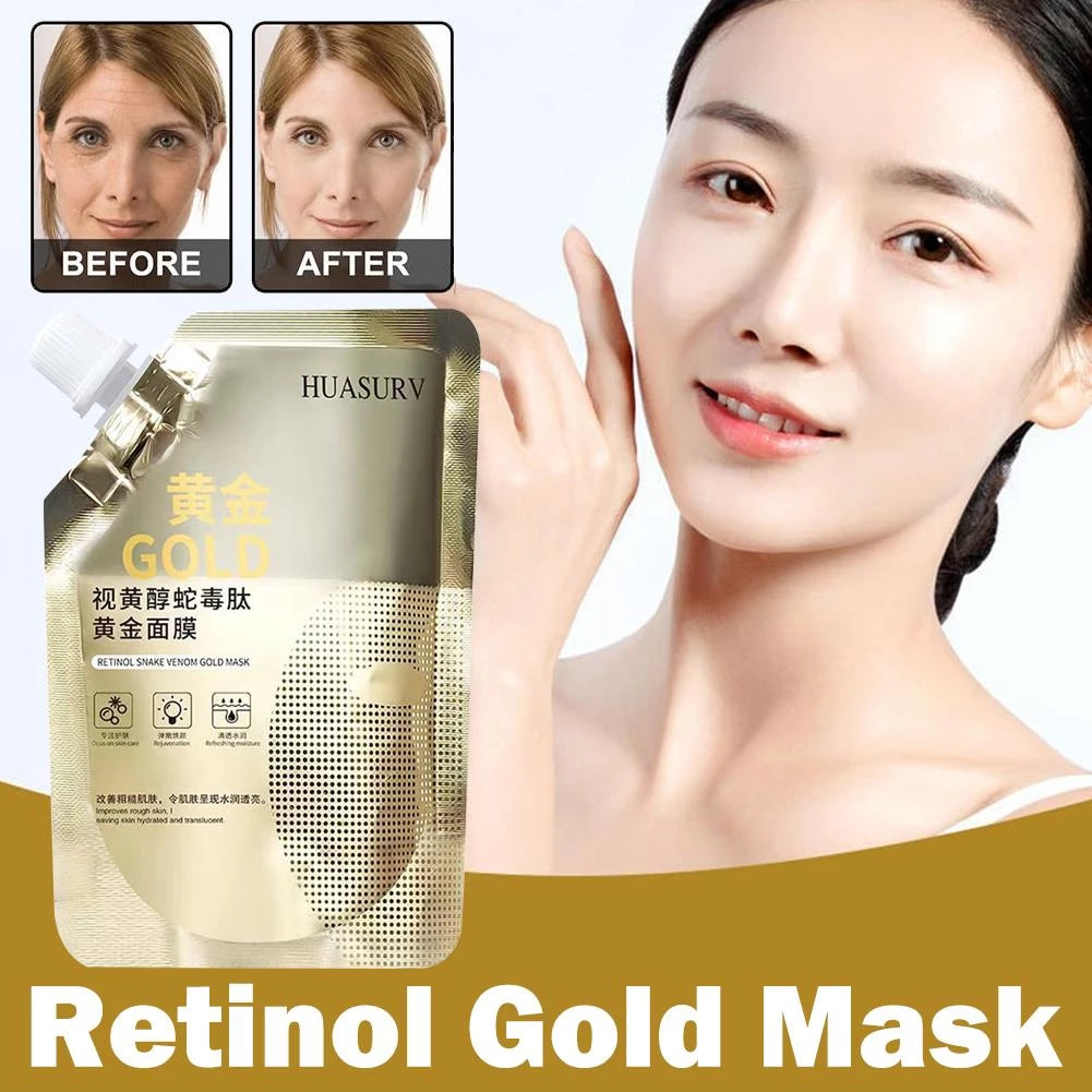 Retinol Gold Mask Deep Moisturizing Brightening Anti-aging Lifting Oil Tear-off