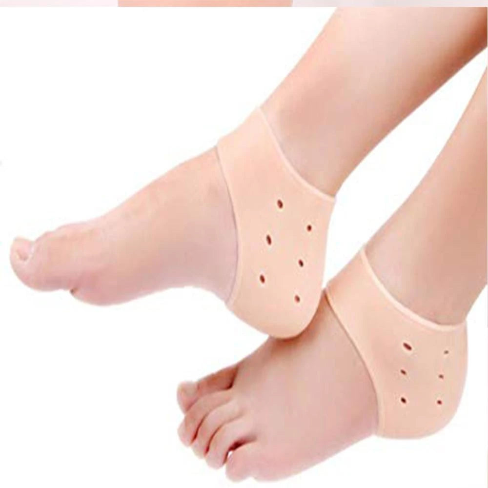 1 Pair of Silicone Gel Heel Crack Protector Anti Crack Moisturizing Foot Pain So