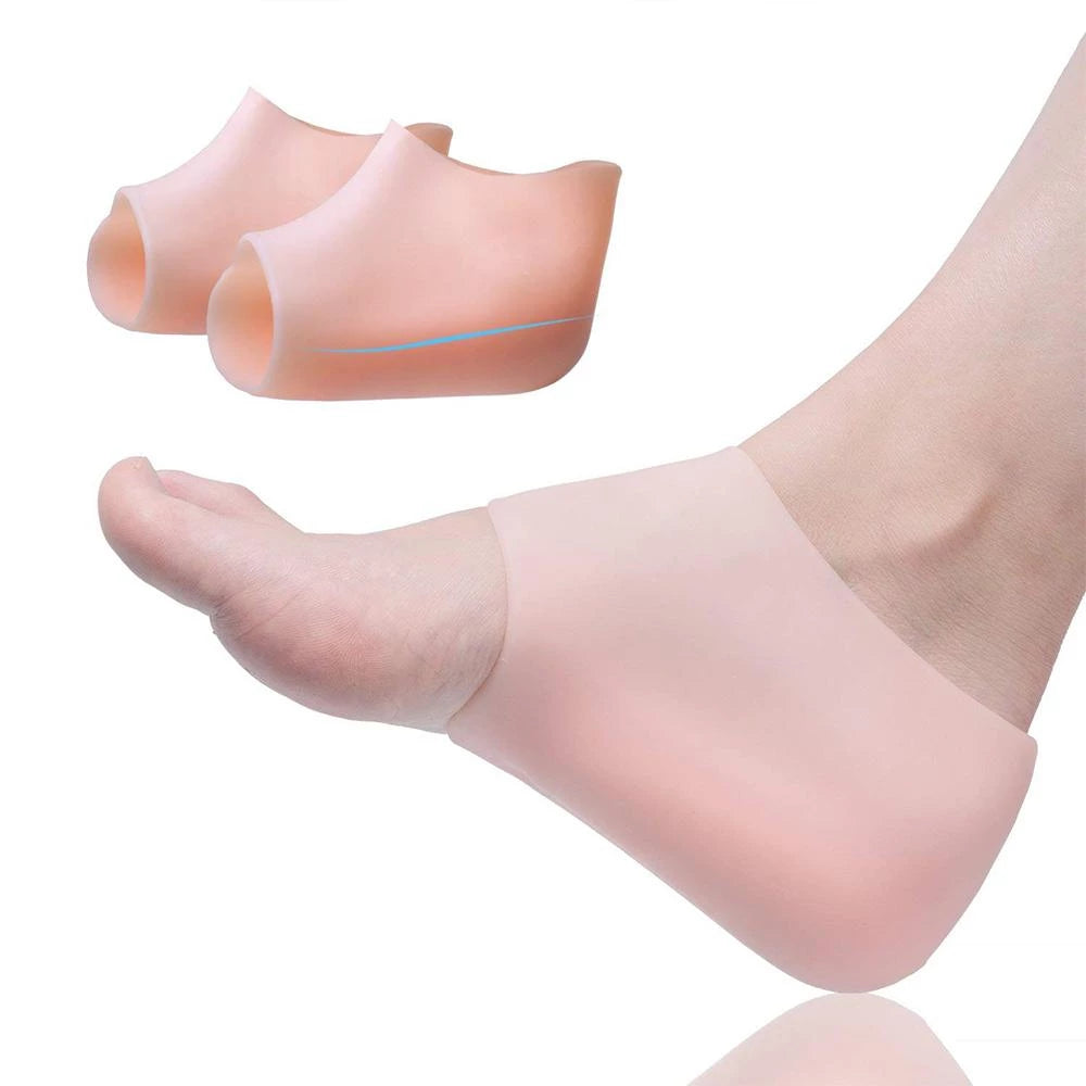 1 Pair of Silicone Gel Heel Crack Protector Anti Crack Moisturizing Foot Pain So