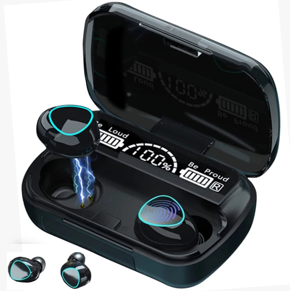 M-10 WIRELESS BLUETOOTH EARBUDS DIGITAL DISPLAY WITH NEW LOOK