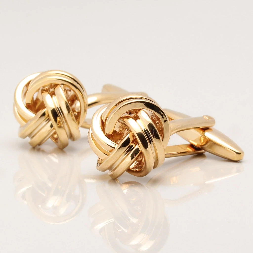 Silver/Golden Knot Cufflinks for Men