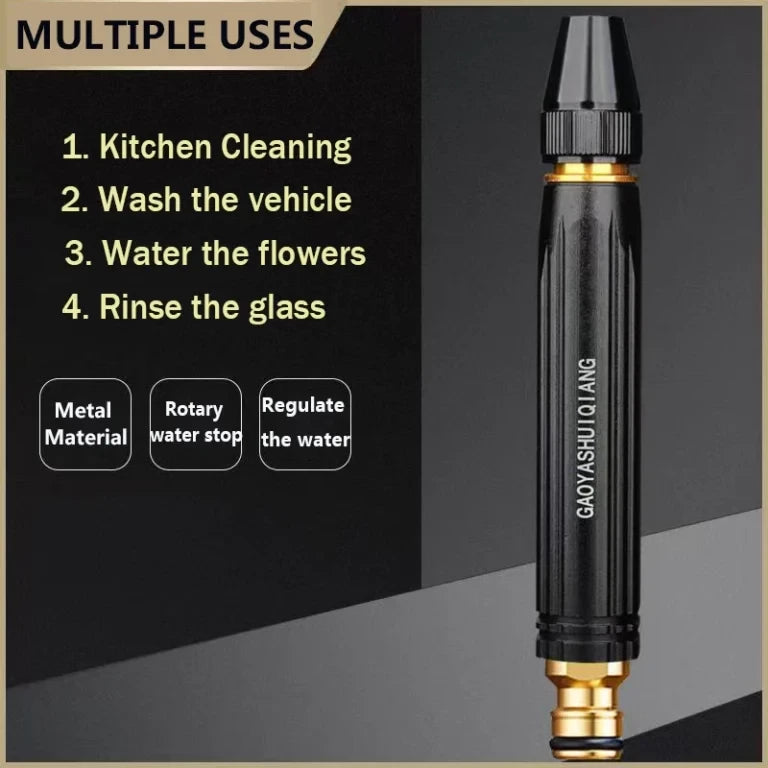 High Quality Metal Body Black Nozzle | Spray Nozzle For Car, Watering Flowers,