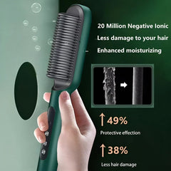 Hair Straightener Brush & Styler combo 2 in 1