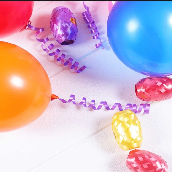 Pack of 6 curling Balloon ribbon for room decoration Birthday decorations