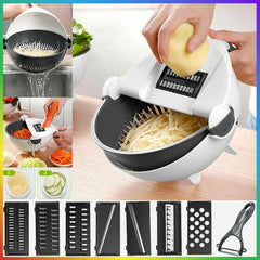 9 in 1 Vegetable Bowl Drainage Cutter with Box