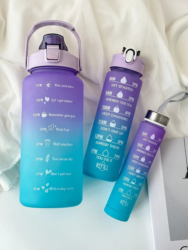 Set of 3 MOTIVATIONAL WATER BOTTLE