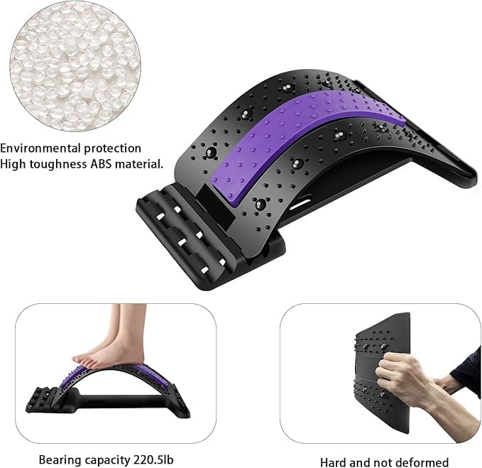 Back Stretcher Magnetotherapy Multi-Level Adjustable Back Massager