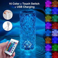 16 Colors Crystal Diamond Table Lamp