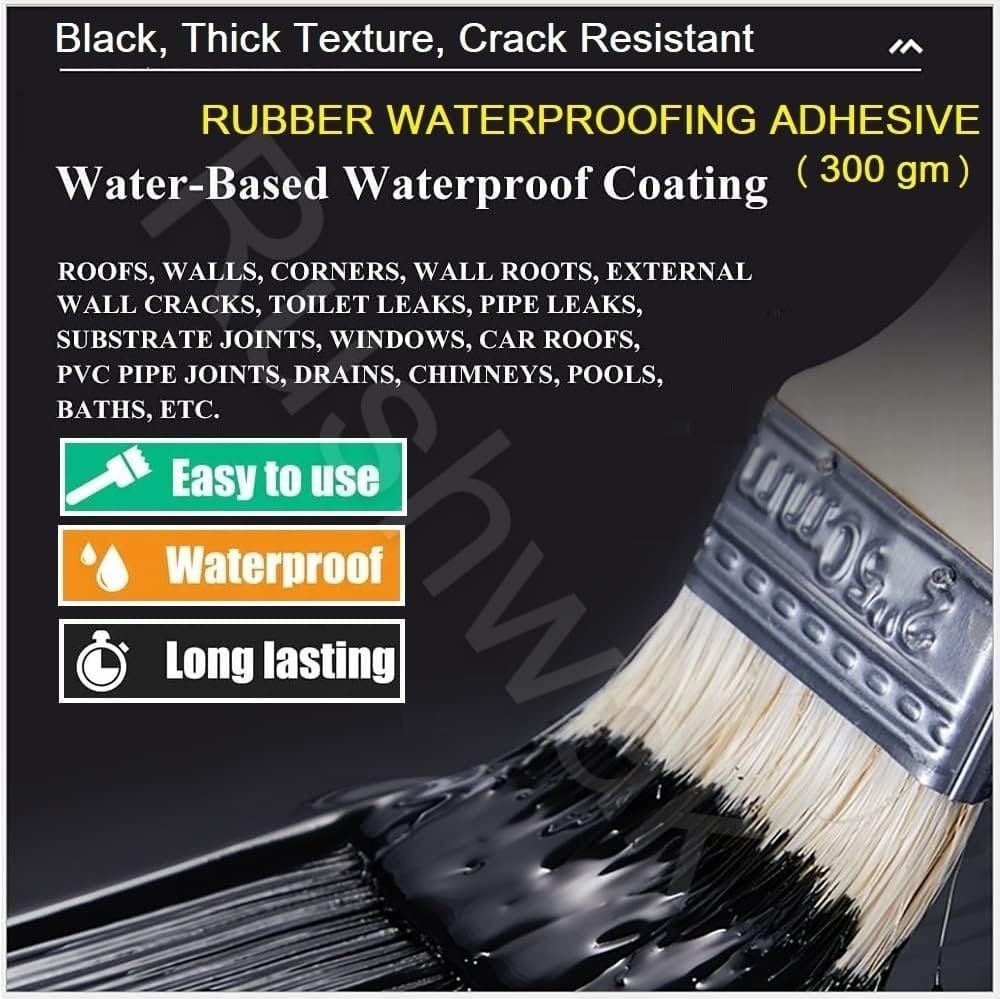 LIQUID RUBBER   WATERPROOF SEALANT BLACK with brush