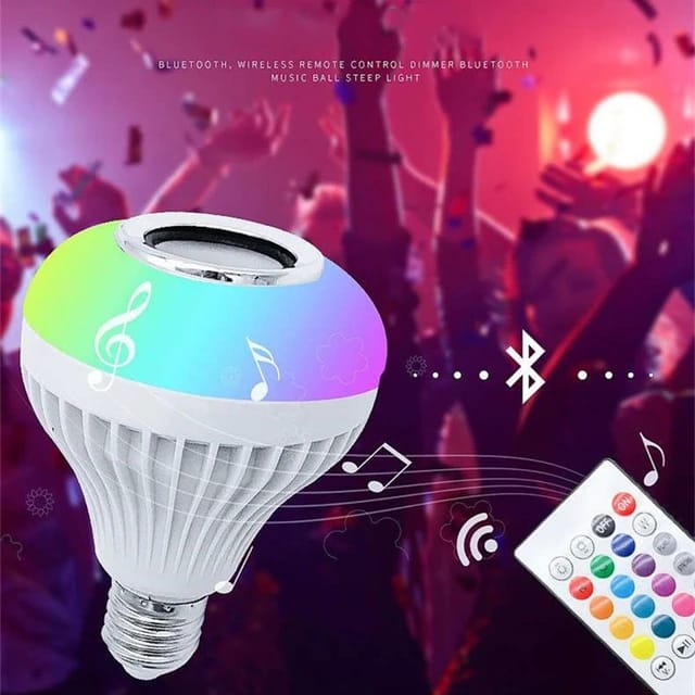 Smart LED RGB Bluetooth Speaker Bulb 12W E27