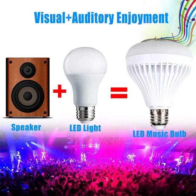 Smart LED RGB Bluetooth Speaker Bulb 12W E27