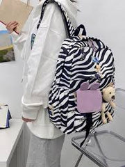 Buy Kr Zebra Design Full Size University and College Bags For Girls