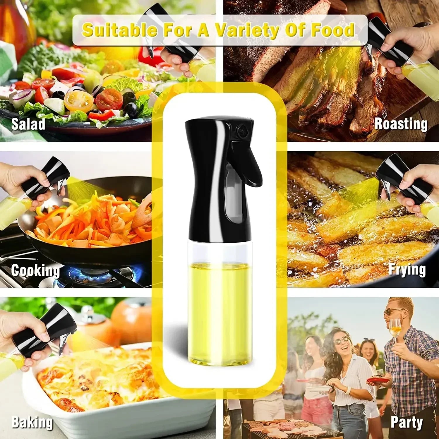 300ml 500ml Oil Spray Bottle Kitchen Cooking Olive Oil Dispenser